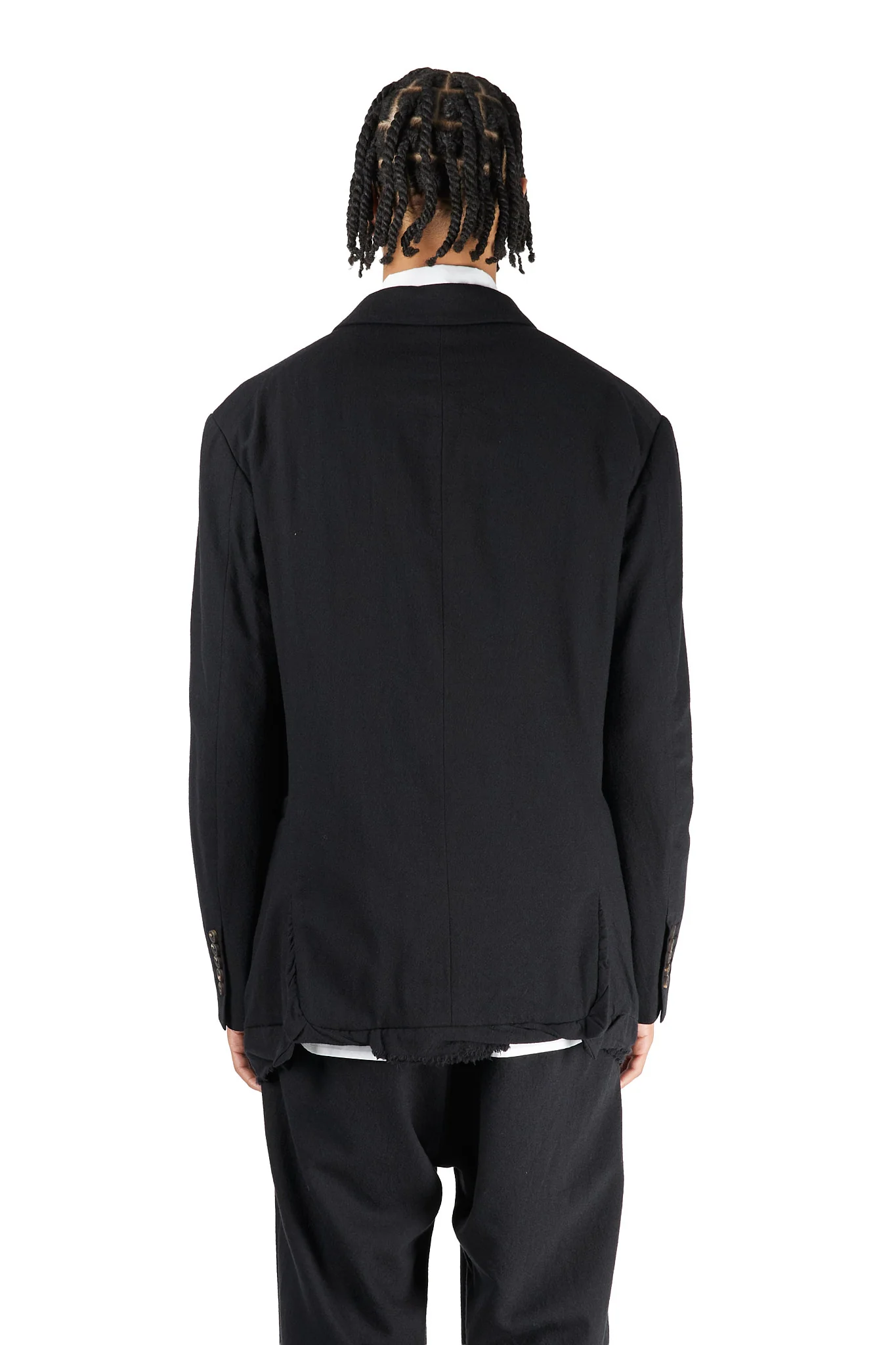 Creased Hem Three Button Blazer - Image 3