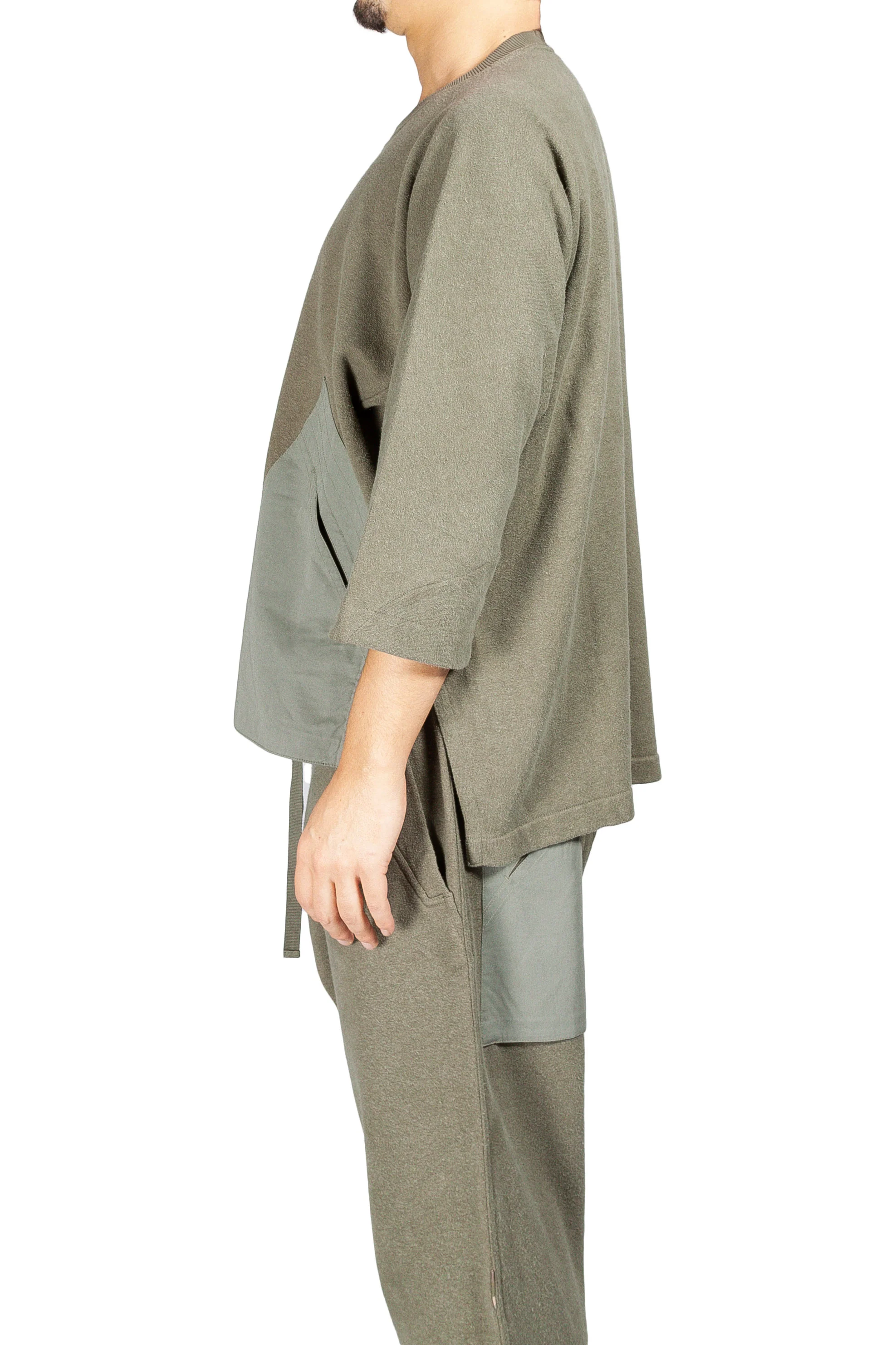 Kimono-Cut Hemp Crew Sweatshirt - Image 3