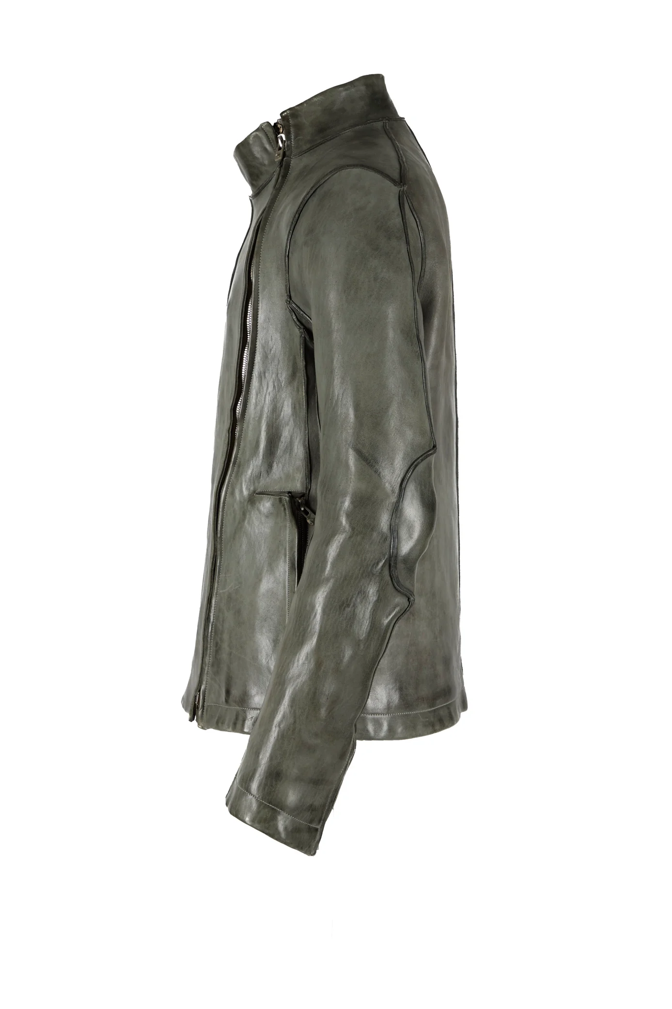 Object Dyed Lined Pinch Seam 2 Zip Fencing Jacket - Image 4