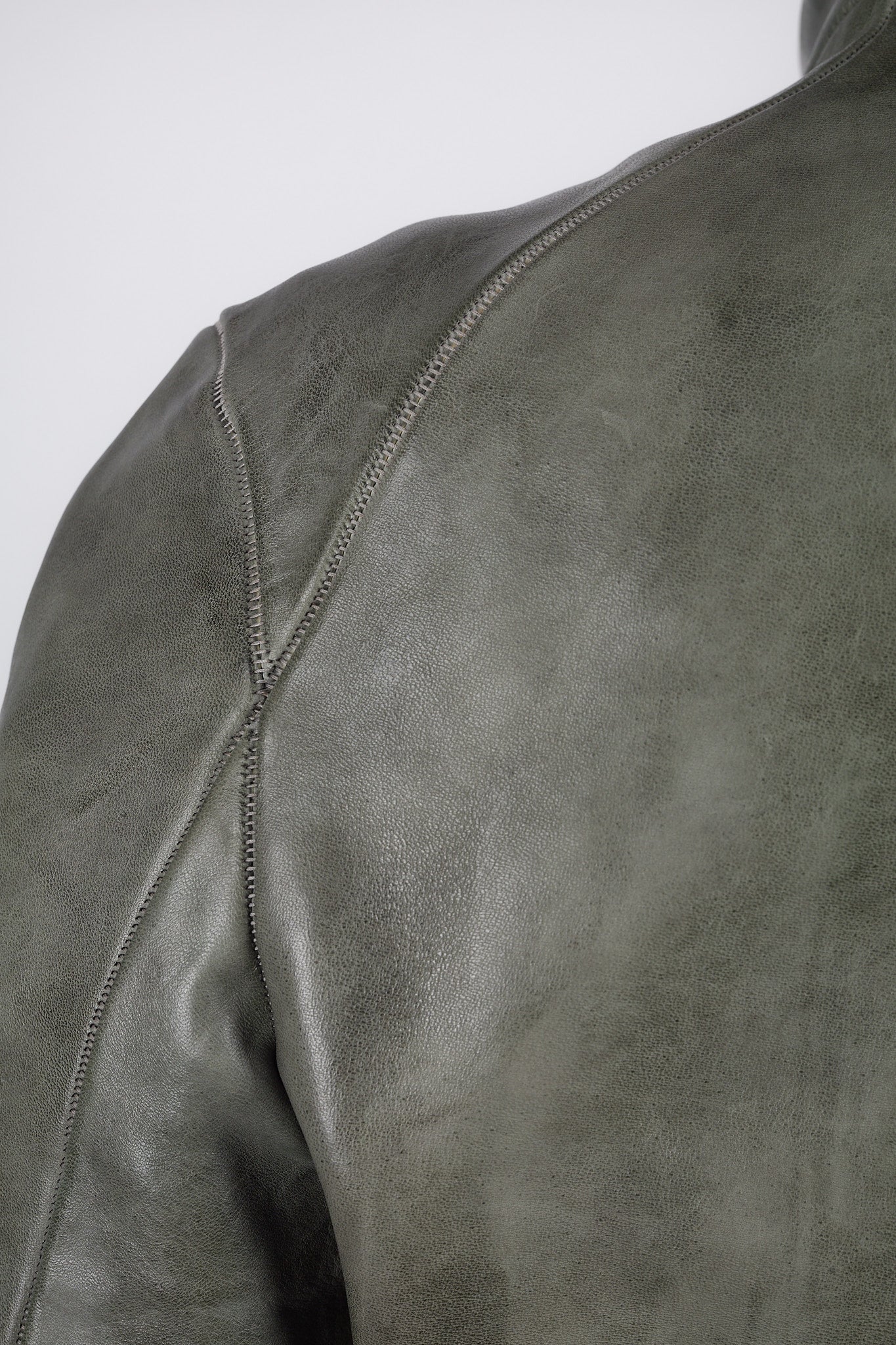 Object Dyed Spine Elbow and Hand Leather Jacket - Image 6