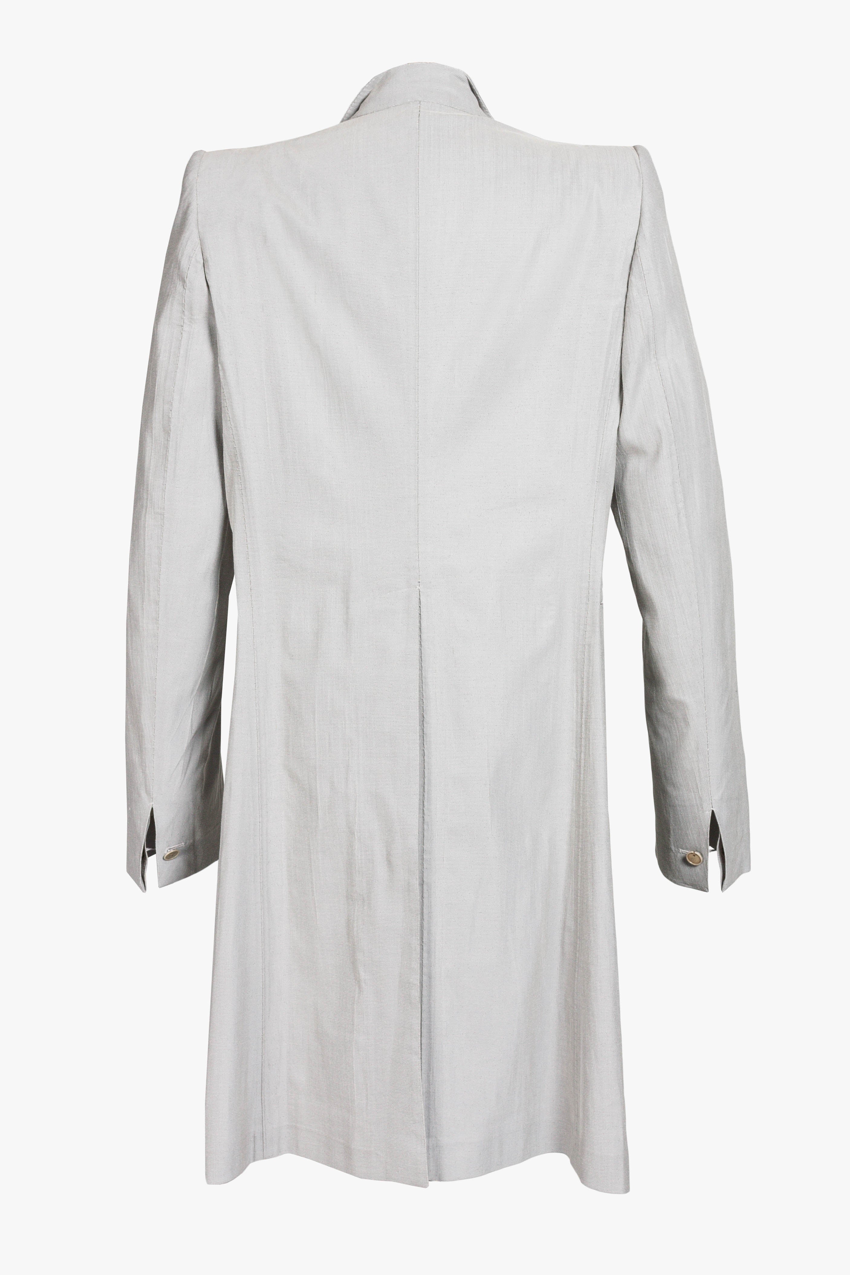 Stirred Unlined Chain Seam 1 Button Long Jacket - Image 4