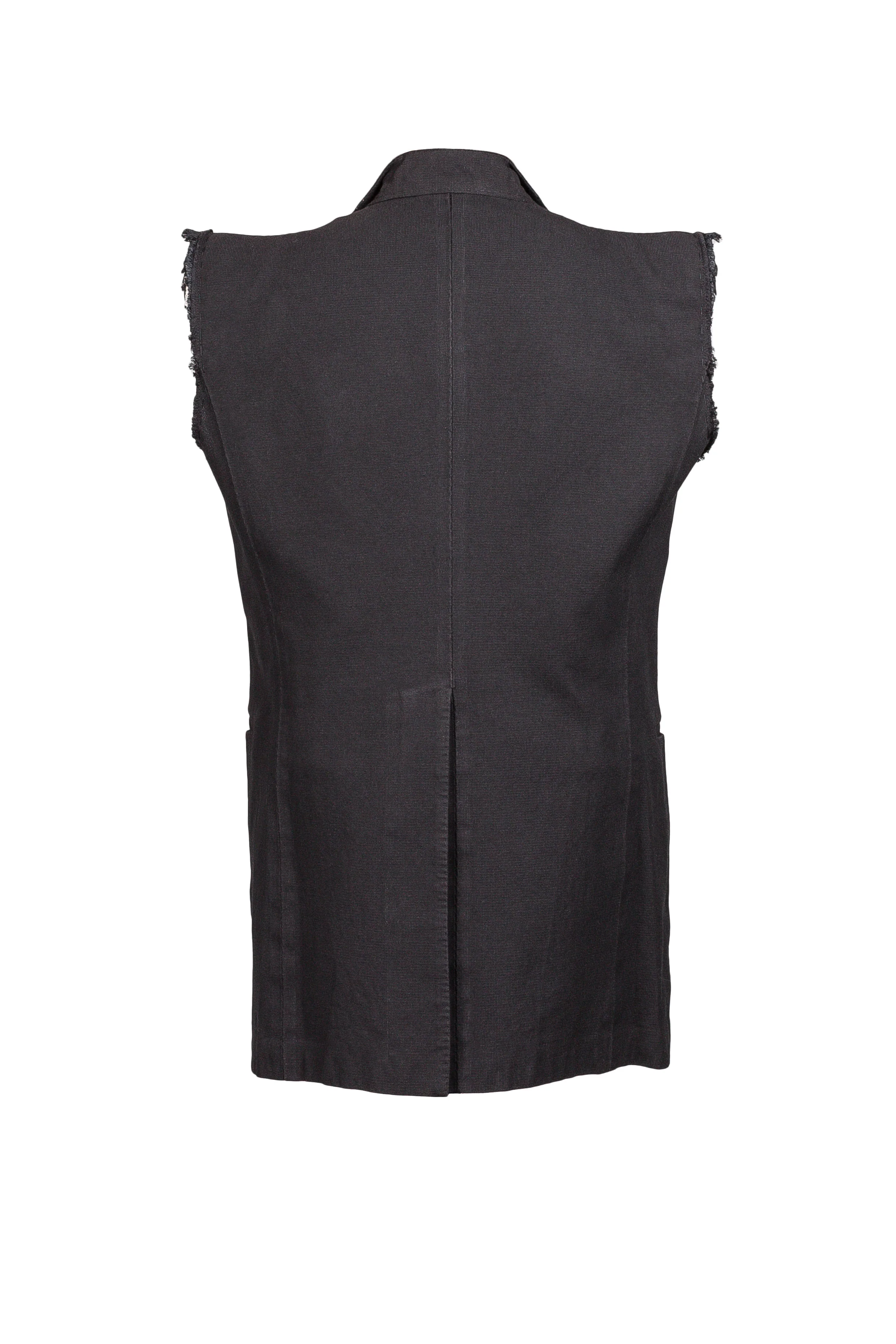 Stirred Unsleeved Unlined Chain Seam 1 Button Jacket - Image 4