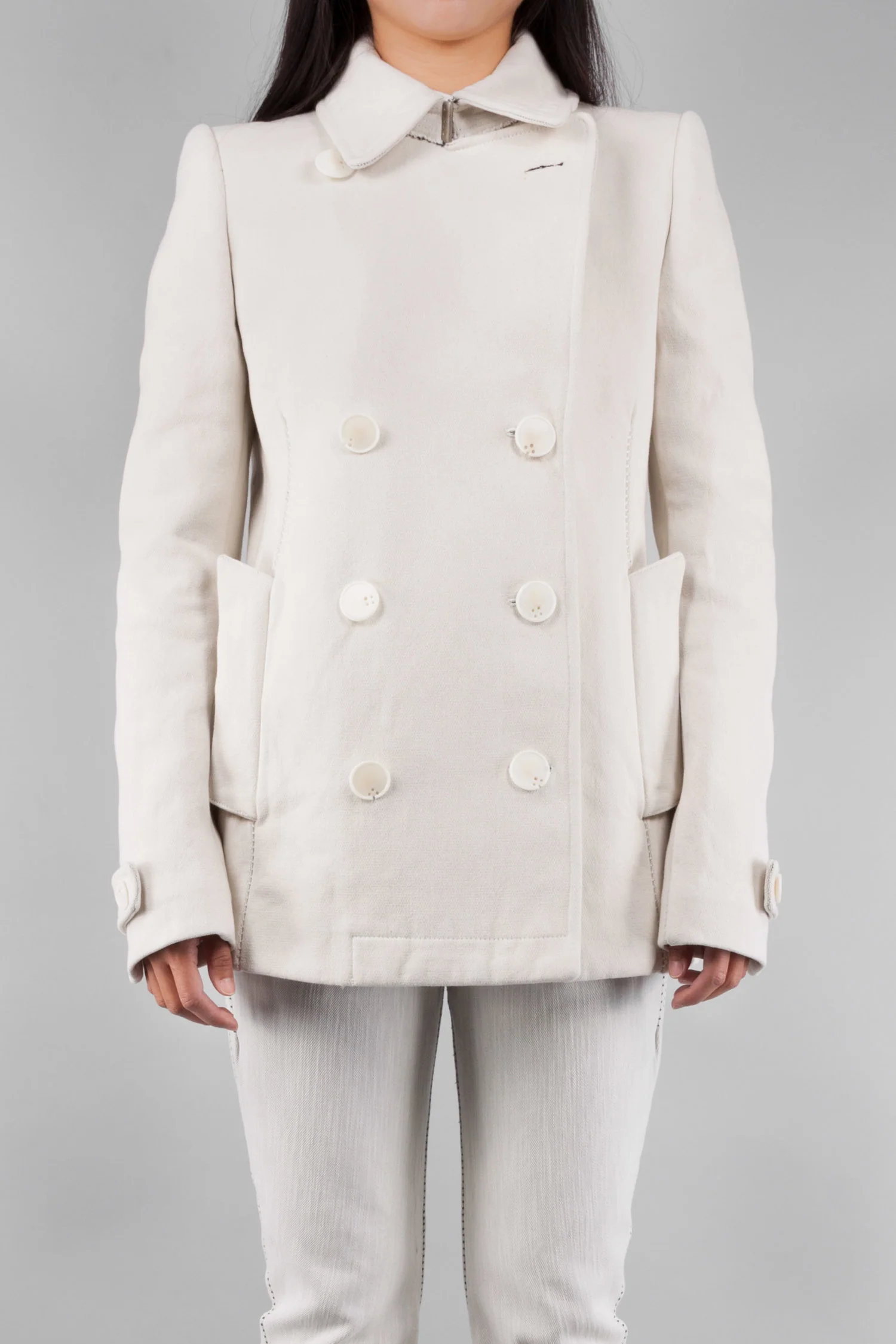 Unlined Visible Overlock One Piece Dead End Caban - Image 3