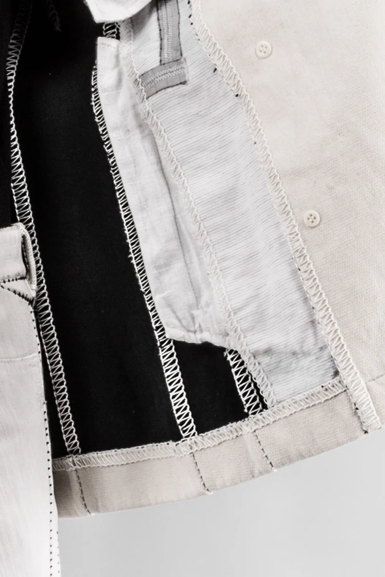 Unlined Visible Overlock One Piece Dead End Caban - Image 5